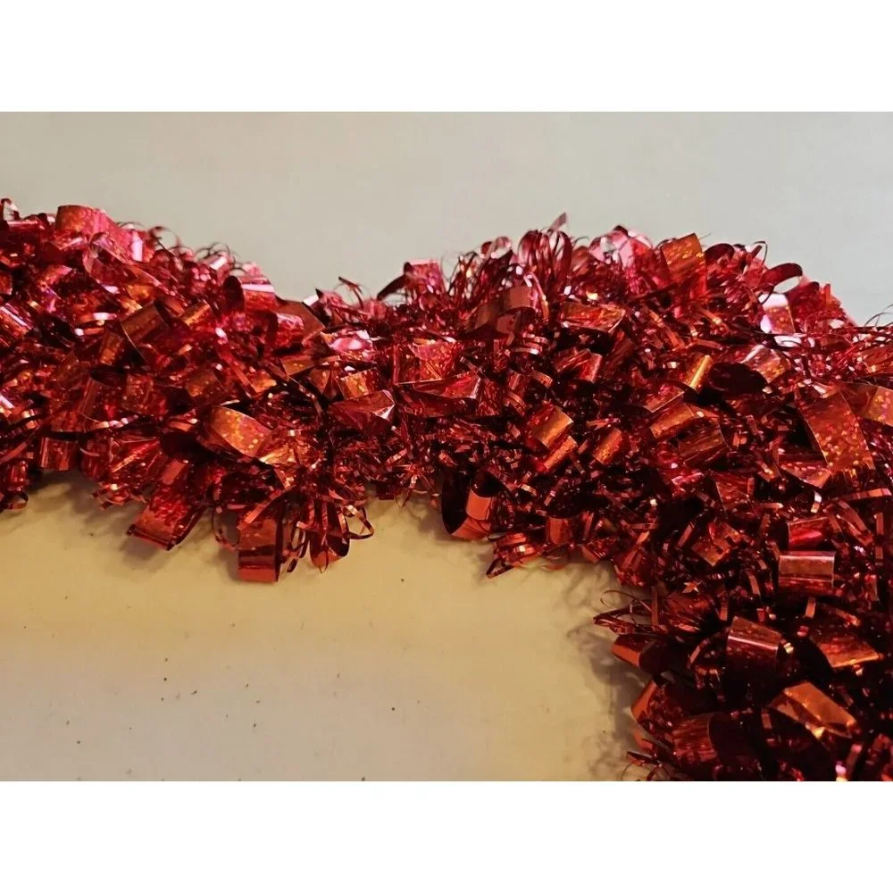 Valentines Day Heart Shaped Wreath, Red Color 15'' Height